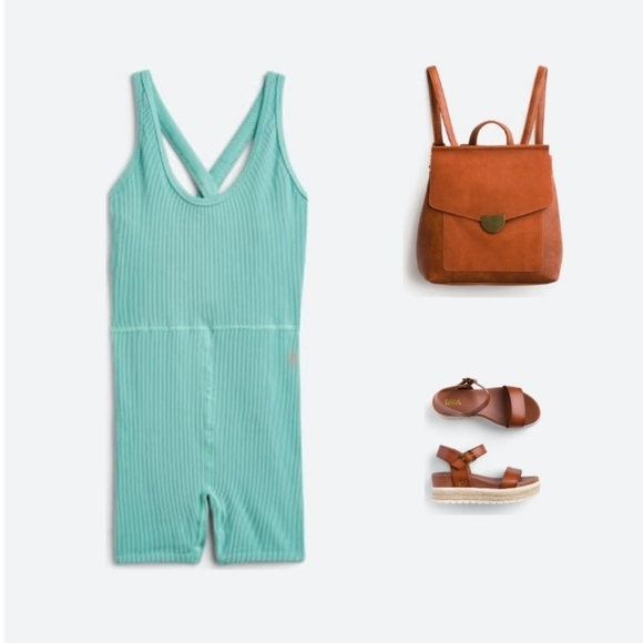 NWT Free People FP Movement Free Style Shortsie Ribbed CrissCross Back S/XS - Picture 6 of 10